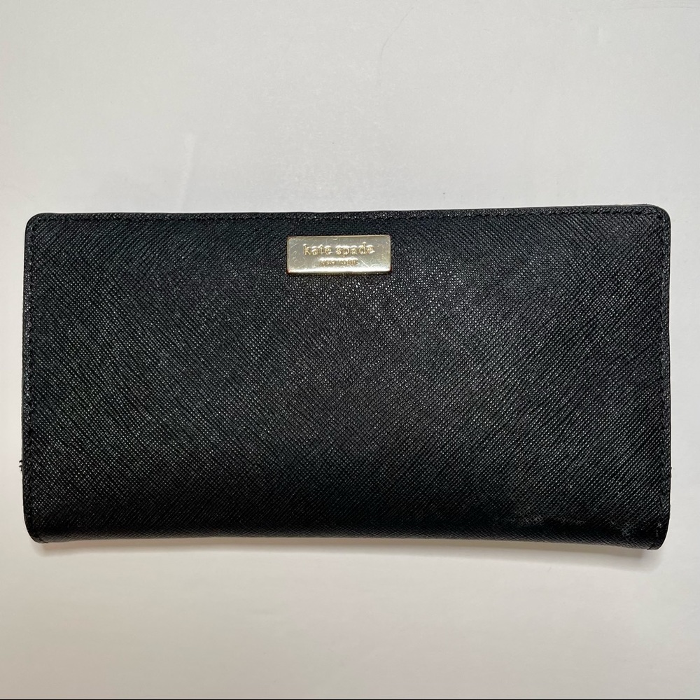 Kate Spade New York Laurel Way Stacy Black Saffiano Leather Wallet